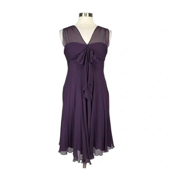 renato nucci silk dress Renato Nucci | Dresses | Renato Nucci Womens Silk Sleeveless Cocktail Dress  Purple Size 38us Small